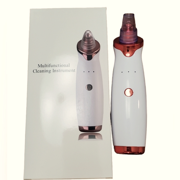 Pore cleaning facial beauty tool. New in box. White & Rose Gold - Picture 2 of 3
